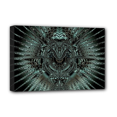 Abstract Art Fractal Artwork Deluxe Canvas 18  X 12  (stretched) by Pakrebo