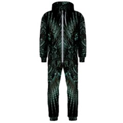 Abstract Art Fractal Artwork Hooded Jumpsuit (men)