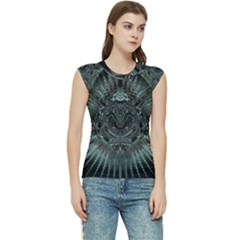 Abstract Art Fractal Artwork Women s Raglan Cap Sleeve Tee