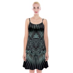 Abstract Art Fractal Artwork Spaghetti Strap Velvet Dress