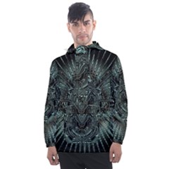 Abstract Art Fractal Artwork Men s Front Pocket Pullover Windbreaker