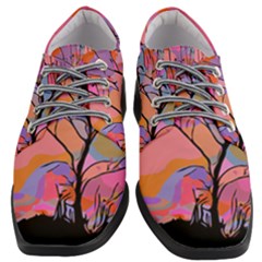 Tree Landscape Abstract Nature Colorful Scene Women Heeled Oxford Shoes by danenraven