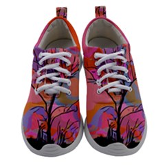 Tree Landscape Abstract Nature Colorful Scene Women Athletic Shoes by danenraven