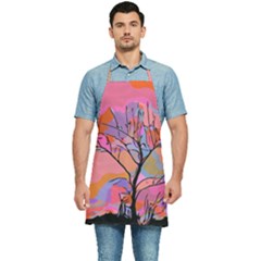 Tree Landscape Abstract Nature Colorful Scene Kitchen Apron by danenraven