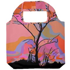 Tree Landscape Abstract Nature Colorful Scene Foldable Grocery Recycle Bag by danenraven