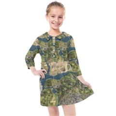 Map Illustration Grand Theft Auto Kids  Quarter Sleeve Shirt Dress