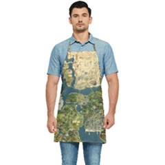 Map Illustration Grand Theft Auto Kitchen Apron by danenraven