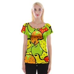 Fruit Food Wallpaper Cap Sleeve Top by Dutashop