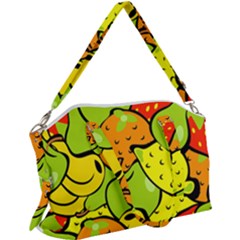 Fruit Food Wallpaper Canvas Crossbody Bag by Dutashop