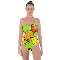 Fruit Food Wallpaper Tie Back One Piece Swimsuit by Dutashop