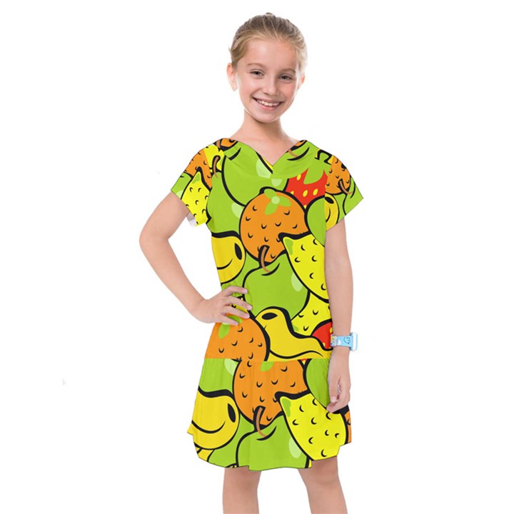 Fruit Food Wallpaper Kids  Drop Waist Dress