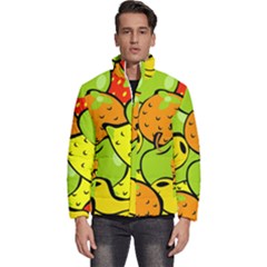 Fruit Food Wallpaper Men s Puffer Bubble Jacket Coat