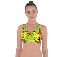 Fruit Food Wallpaper Cross String Back Sports Bra by Dutashop