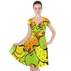 Fruit Food Wallpaper Cap Sleeve Midi Dress