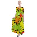 Fruit Food Wallpaper Half Sleeves Maxi Dress View1