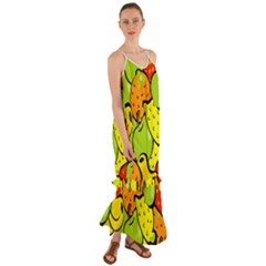 Fruit Food Wallpaper Cami Maxi Ruffle Chiffon Dress by Dutashop