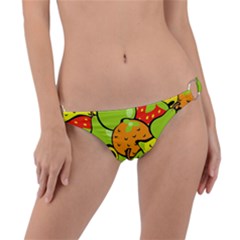 Fruit Food Wallpaper Ring Detail Bikini Bottom by Dutashop