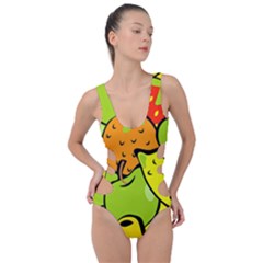 Fruit Food Wallpaper Side Cut Out Swimsuit by Dutashop