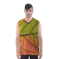 Leaf Autumn Fall Season Macro Men s Basketball Tank Top by Wegoenart