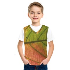 Leaf Autumn Fall Season Macro Kids  Basketball Tank Top by Wegoenart