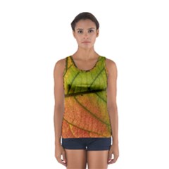 Leaf Autumn Fall Season Macro Sport Tank Top  by Wegoenart