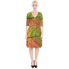 Leaf Autumn Fall Season Macro Wrap Up Cocktail Dress by Wegoenart