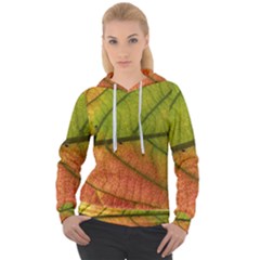 Leaf Autumn Fall Season Macro Women s Overhead Hoodie by Wegoenart