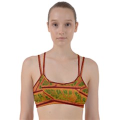 Leaf Veins Texture Autumn Fall Line Them Up Sports Bra by Wegoenart