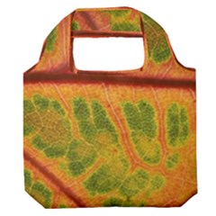 Leaf Veins Texture Autumn Fall Premium Foldable Grocery Recycle Bag by Wegoenart