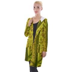 Leaf Structure Texture Background Hooded Pocket Cardigan by Wegoenart