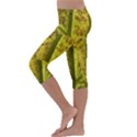 Leaf Structure Texture Background Kids  Lightweight Velour Capri Leggings  View2