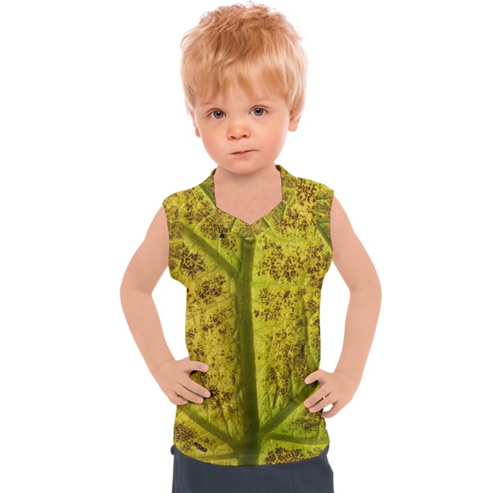 Leaf Structure Texture Background Kids  Sport Tank Top