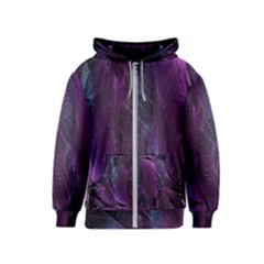 Feather Pattern Texture Form Kids  Zipper Hoodie by Wegoenart