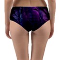 Feather Pattern Texture Form Reversible Mid-Waist Bikini Bottoms View2