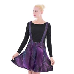 Feather Pattern Texture Form Suspender Skater Skirt by Wegoenart