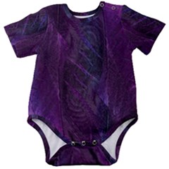 Feather Pattern Texture Form Baby Short Sleeve Onesie Bodysuit by Wegoenart