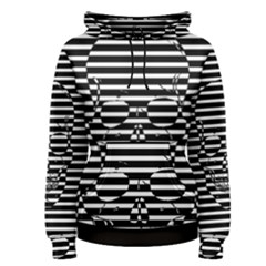 Striped-skull Demonic Skulls-stripe Women s Pullover Hoodie