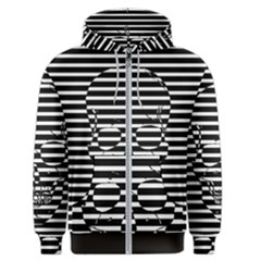 Striped-skull Demonic Skulls-stripe Men s Zipper Hoodie