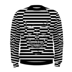 Striped-skull Demonic Skulls-stripe Men s Sweatshirt