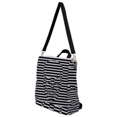 Striped-skull Demonic Skulls-stripe Crossbody Backpack by Casemiro