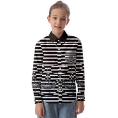 Striped-skull Demonic Skulls-stripe Kids  Long Sleeve Shirt by Casemiro