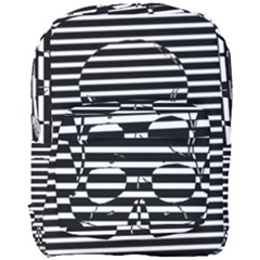 Striped-skull Demonic Skulls-stripe Full Print Backpack by Casemiro