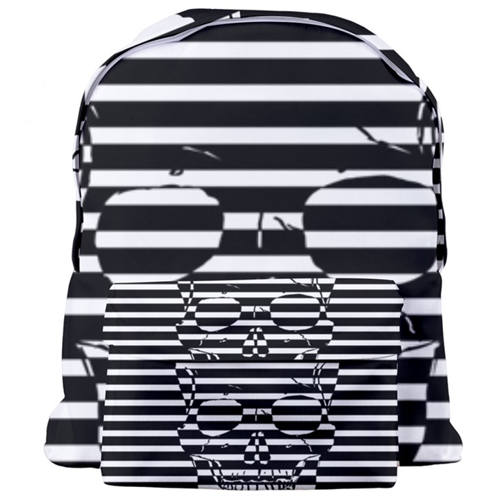 Striped-skull Demonic Skulls-stripe Giant Full Print Backpack