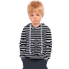 Striped-skull Demonic Skulls-stripe Kids  Overhead Hoodie