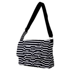 Striped-skull Demonic Skulls-stripe Full Print Messenger Bag (m) by Casemiro