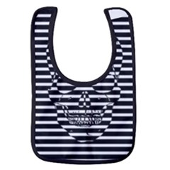 Striped-skull Demonic Skulls-stripe Baby Bib by Casemiro