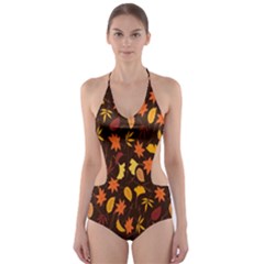 Thanksgiving Cut-out One Piece Swimsuit by nateshop