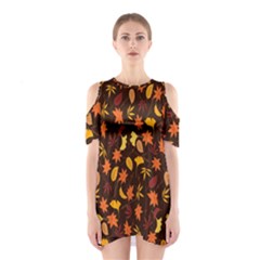 Thanksgiving Shoulder Cutout One Piece Dress by nateshop