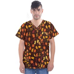 Thanksgiving Men s V-neck Scrub Top