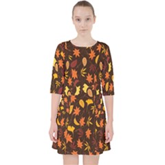 Thanksgiving Quarter Sleeve Pocket Dress by nateshop